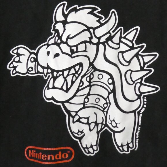 Y2K | BANG-ON - Nintendo | 2XL |  Classic Black T-Shirt W/ Bowser King Koopa '04 - Picture 1 of 15